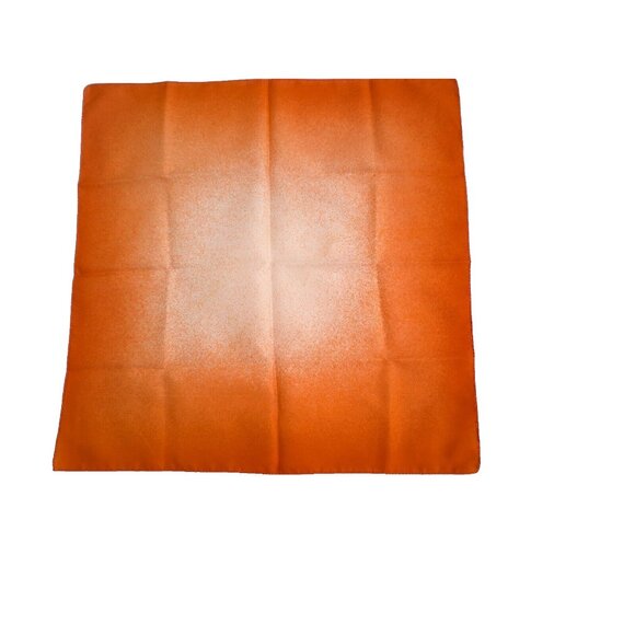 Vintage Scarf Creamscicle Sherbert Orange Starburst White  Mod Square 19.5" - Picture 2 of 10